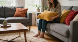 They Took A Risk On Mustard And Red — It Completely Changed This Living Room